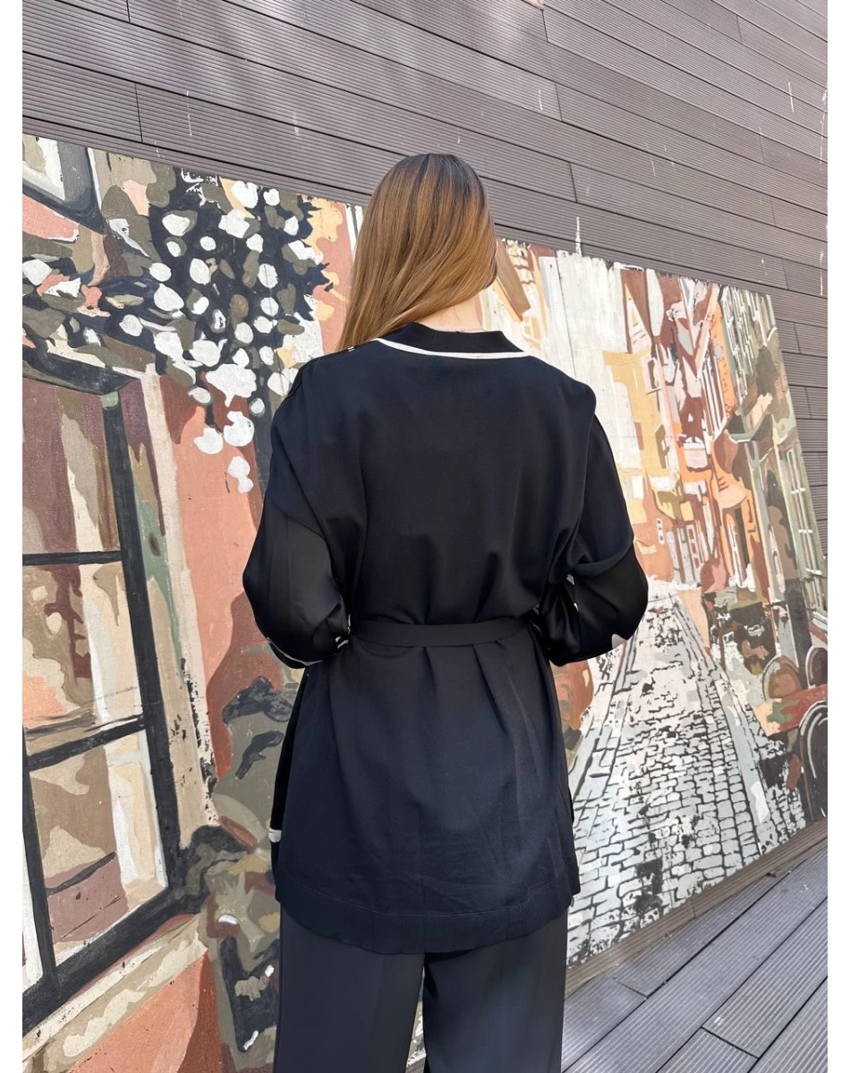 Ghisa 25YÖRHRK3163 Siyah Hırka