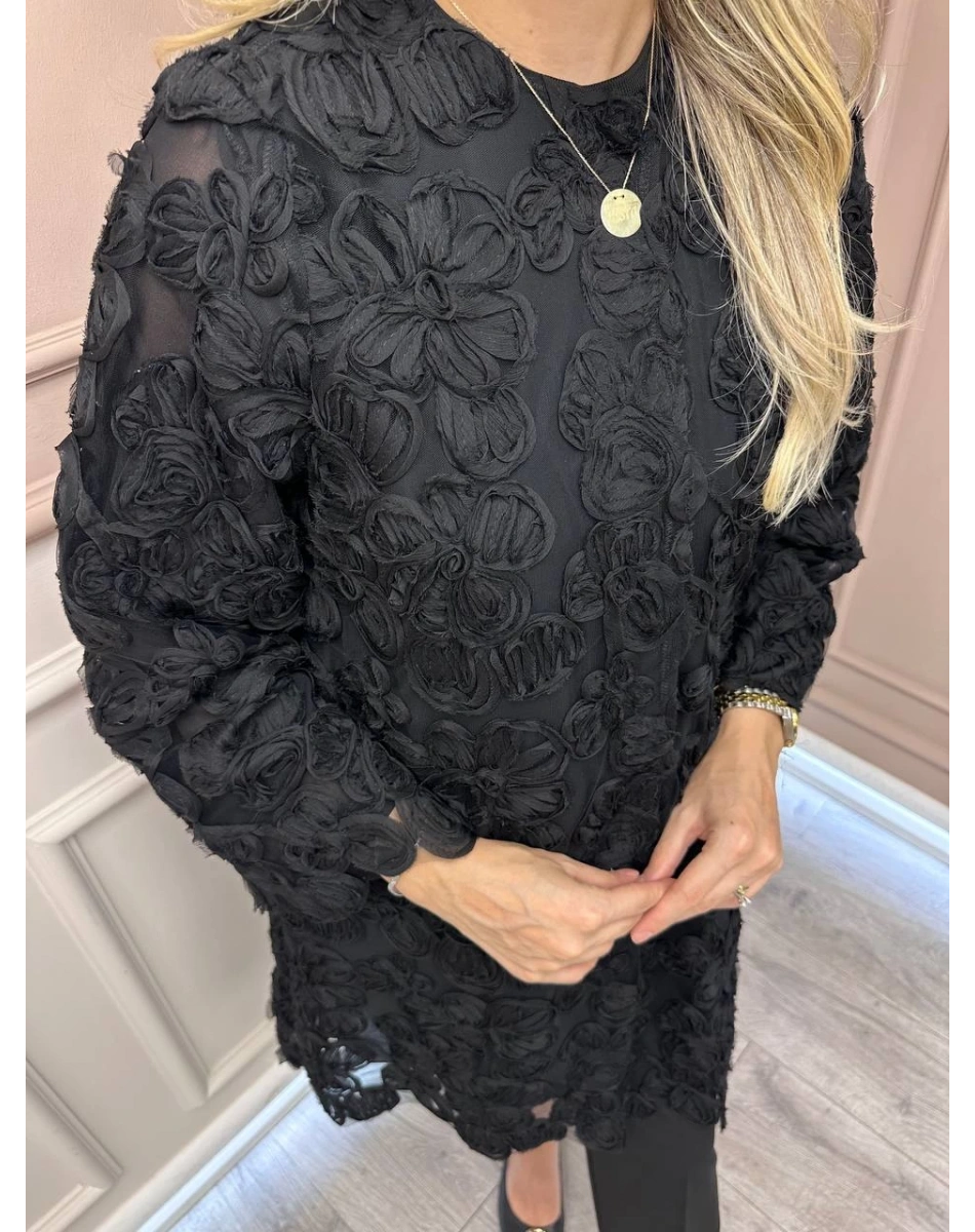 Ghisa 26KGSCKT2683 Siyah Tül Ceket