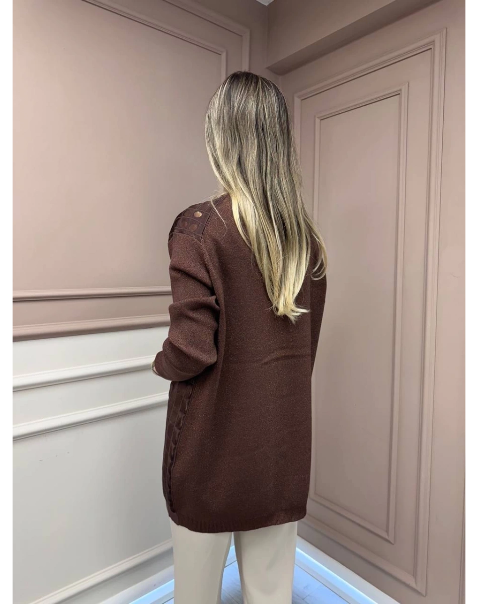 Ghisa 26KGSCKT3027 Kahve Triko Ceket