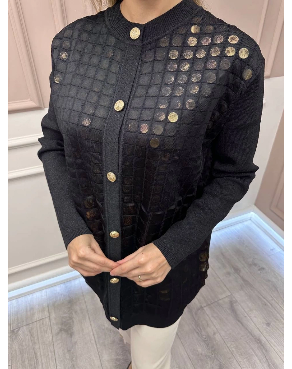 Ghisa 26KGSCKT3027 Siyah Triko Ceket