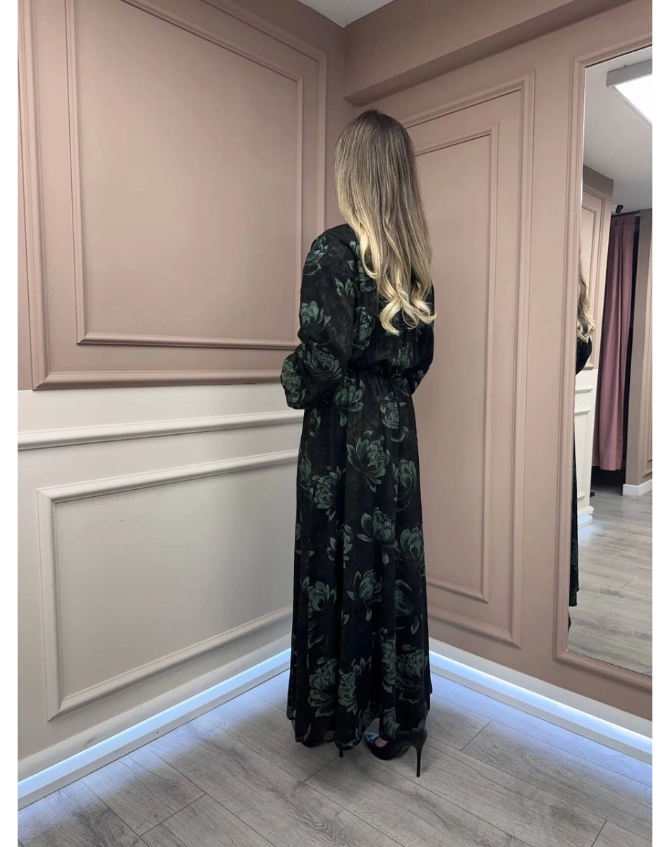 Ghisa 26KGSELB4104 Yeşil Önü Düğmeli Elbise