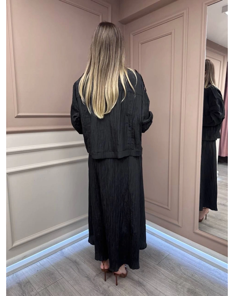 Ghisa 26KGSTKM3196 Siyah Ceketli Elbise Takım