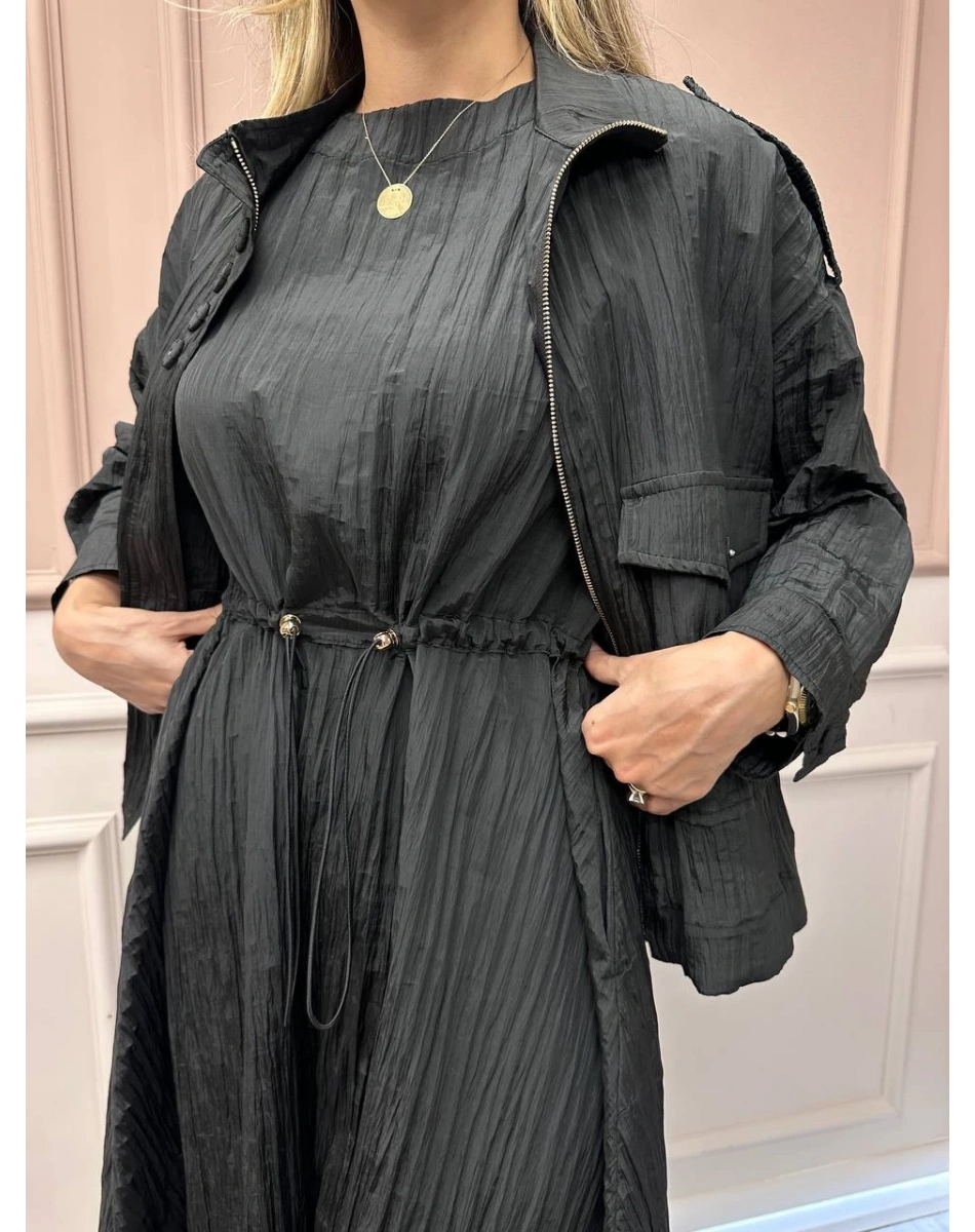 Ghisa 26KGSTKM3196 Siyah Ceketli Elbise Takım