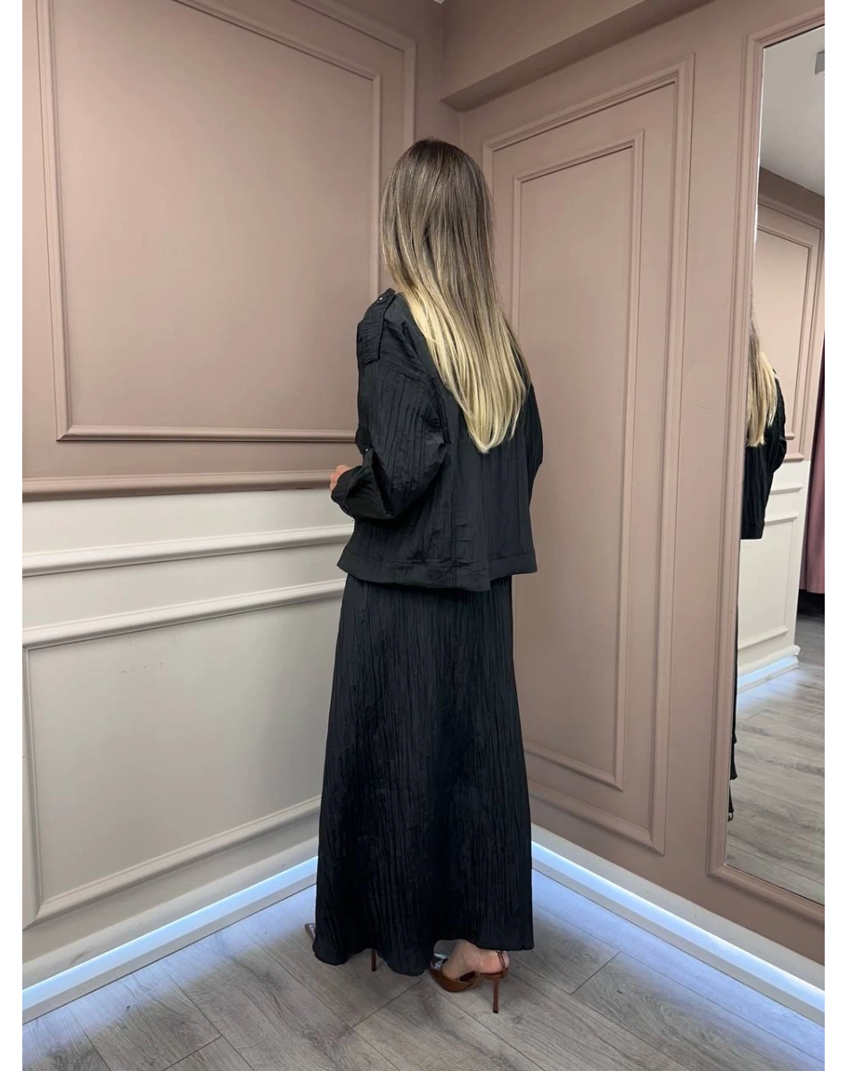 Ghisa 26KGSTKM3196 Siyah Ceketli Elbise Takım