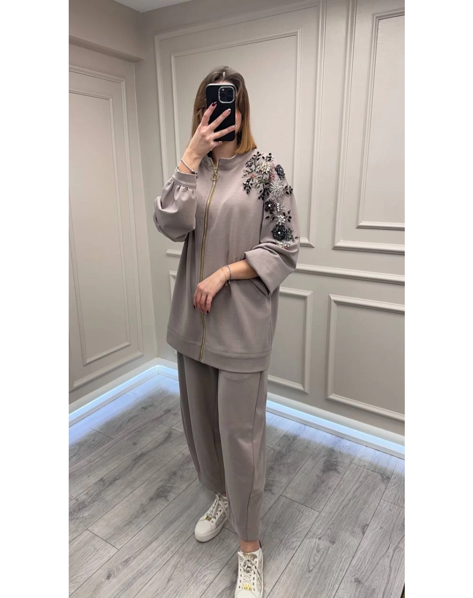 Ghisa 26KGSTKM3260 Taş Yakası Taş İşlemeli Takım