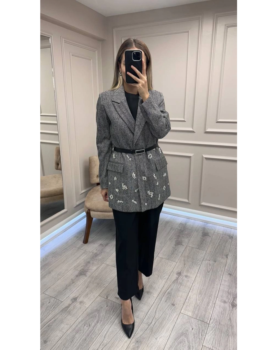 Ghisa 26KGSTKM3284 Siyah Ceketli Takım