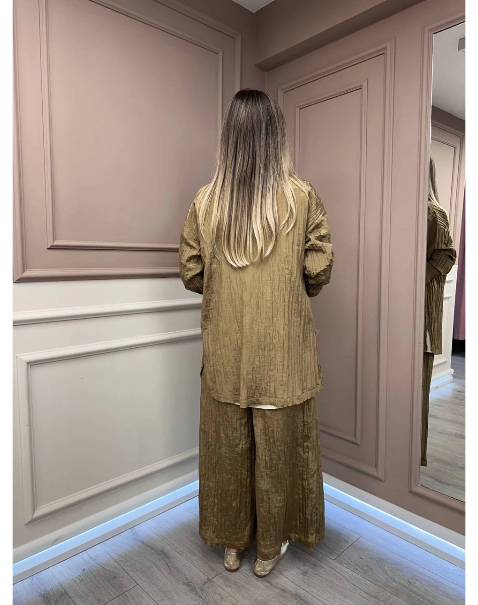 Ghisa 26KGSTKM4064 Haki Yaka Detaylı Takım