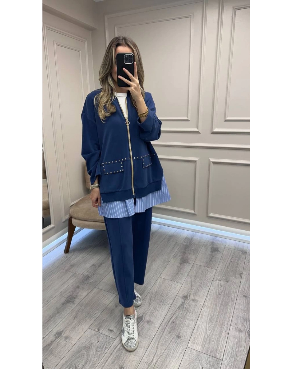 Ghisa 26KGSTKM4066 Sax Gömlek Detaylı Takım