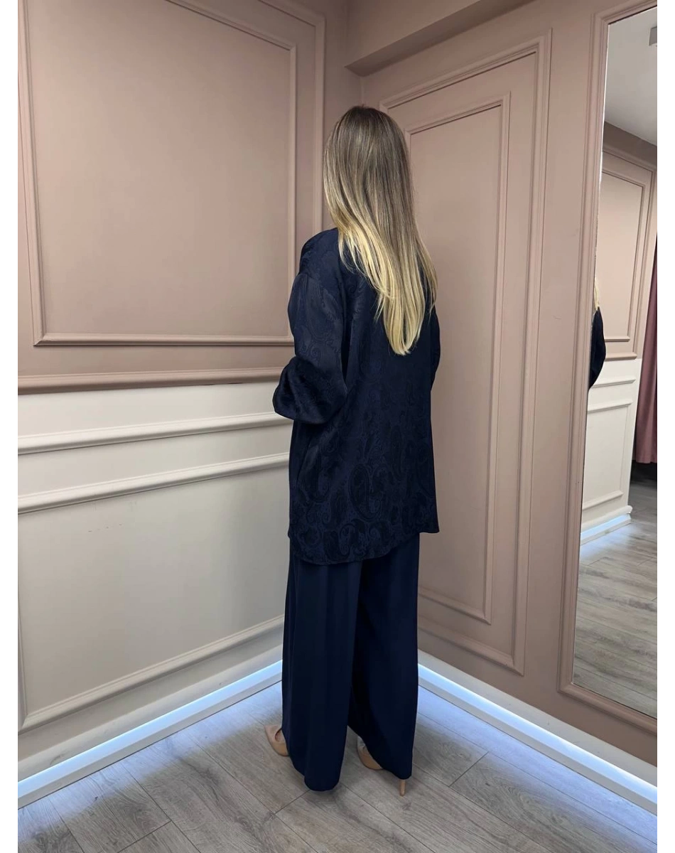 Ghisa 26KGSTKM4126 Lacivert Yakası Bağlama Detaylı Takım