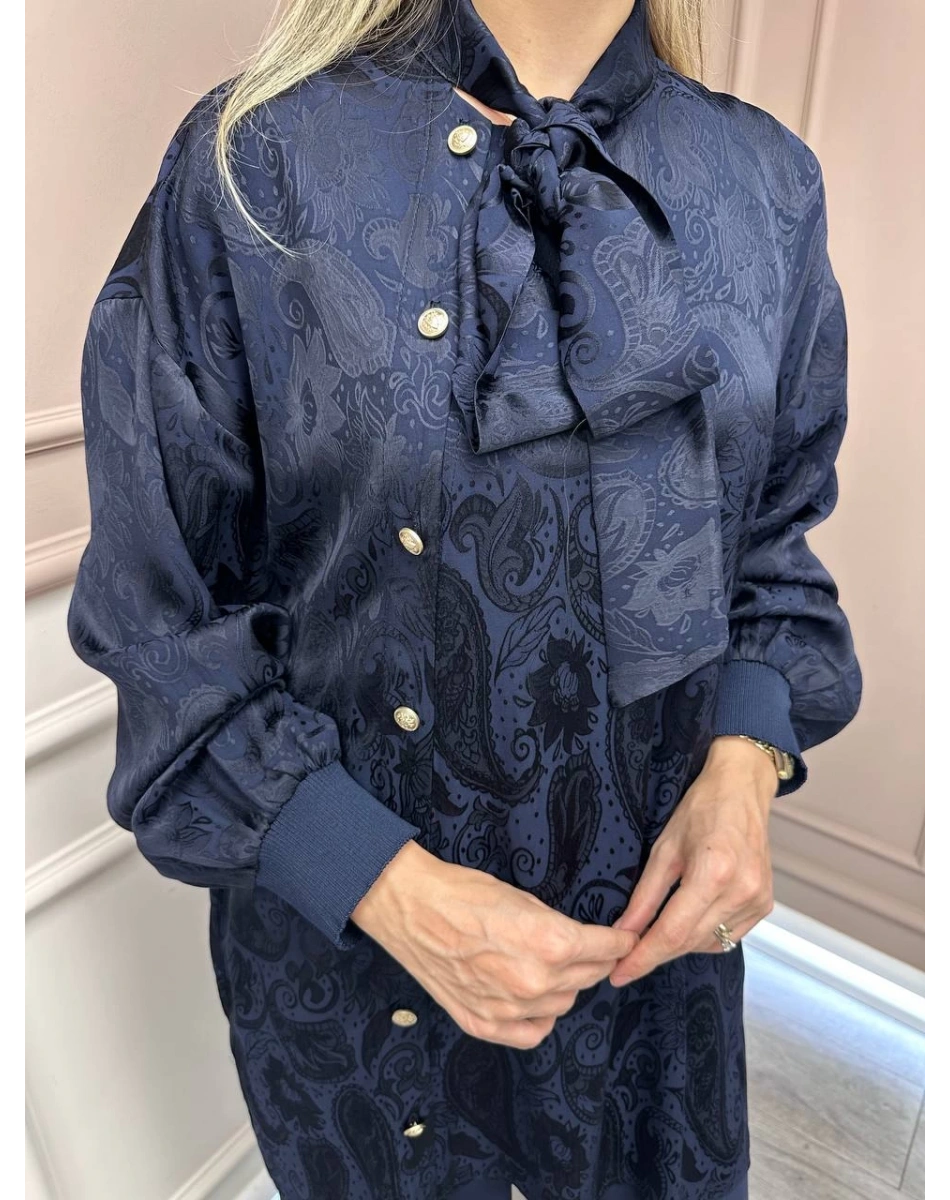 Ghisa 26KGSTKM4126 Lacivert Yakası Bağlama Detaylı Takım