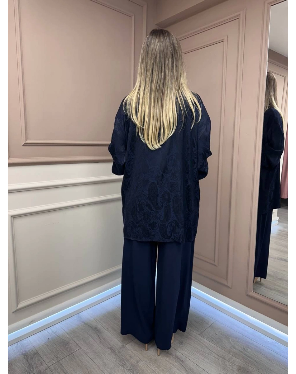 Ghisa 26KGSTKM4126 Lacivert Yakası Bağlama Detaylı Takım