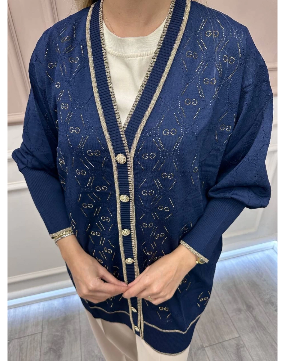 Ghisa 26KOBHRK3166 Lacivert Triko Hırka