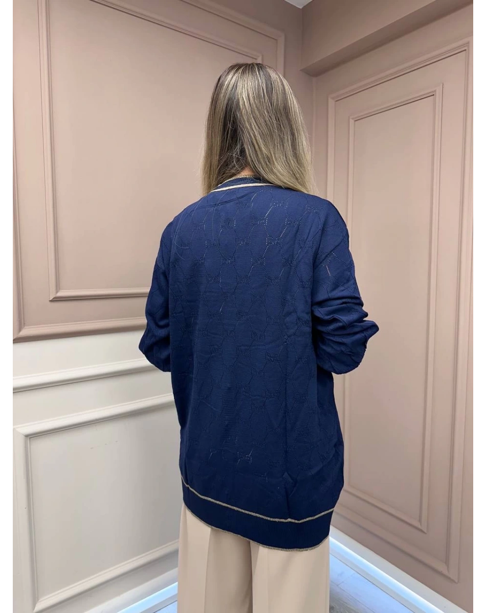 Ghisa 26KOBHRK3166 Lacivert Triko Hırka