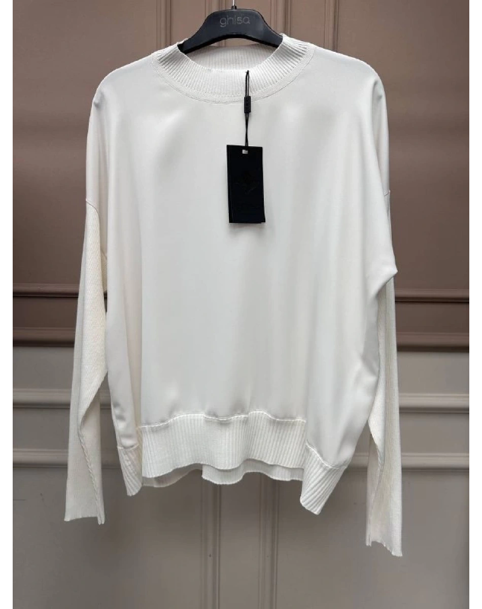 Ghisa 26KÖRBLZ4907 Ekru Önü Şifon Kumaş Detaylı Bluz