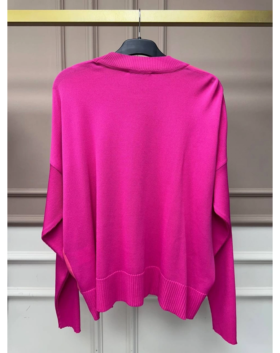 Ghisa 26KÖRBLZ4907 Fuşya Önü Şifon Kumaş Detaylı Bluz