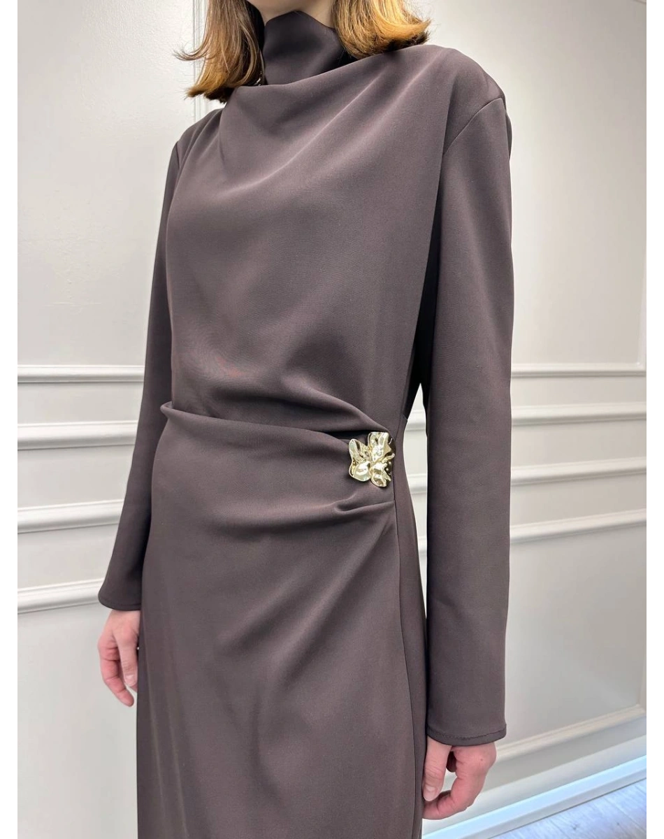 Ghisa 3610E4329 Kahverengi Elbise