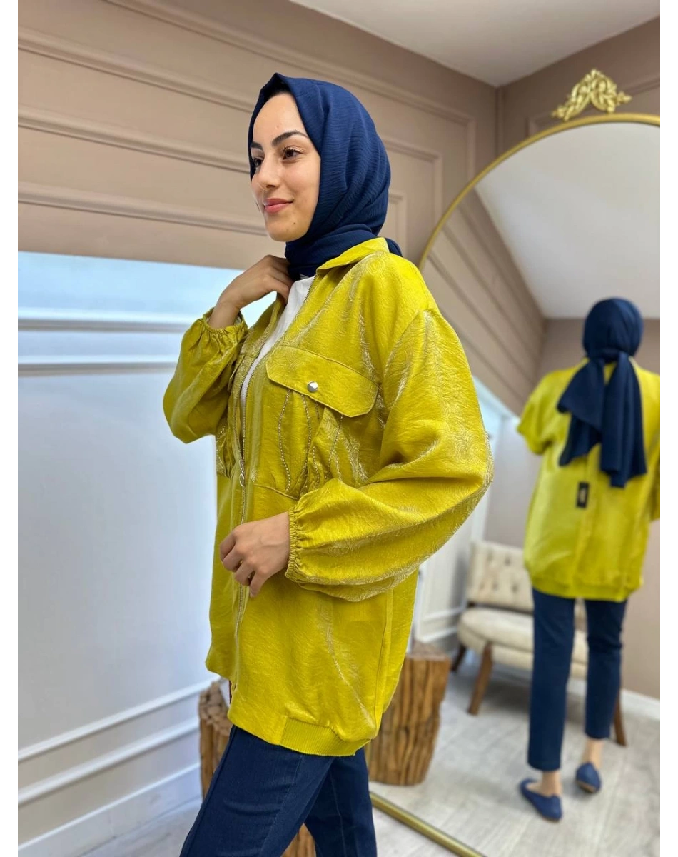 Ghisa 4YGSCKT3418 Asit Cep Detaylı Ceket