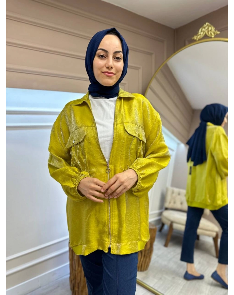 Ghisa 4YGSCKT3418 Asit Cep Detaylı Ceket