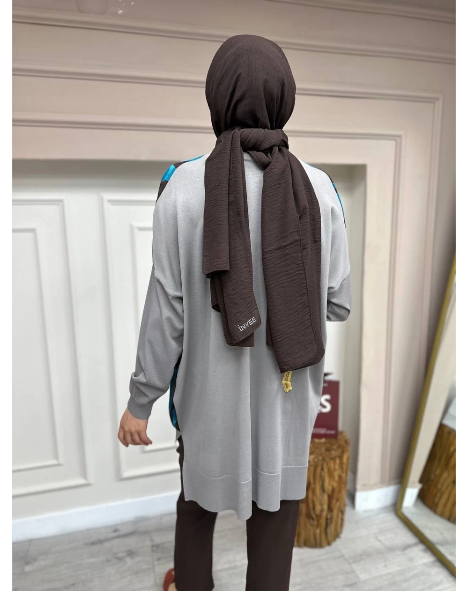 Ghisa 4YÖRTNK4200B Petrol Yırtmaçlı Tunik