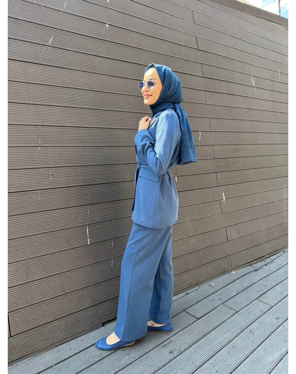 Ghisa 5KGSTKM3902 İndigo Ceketli İkili Takım