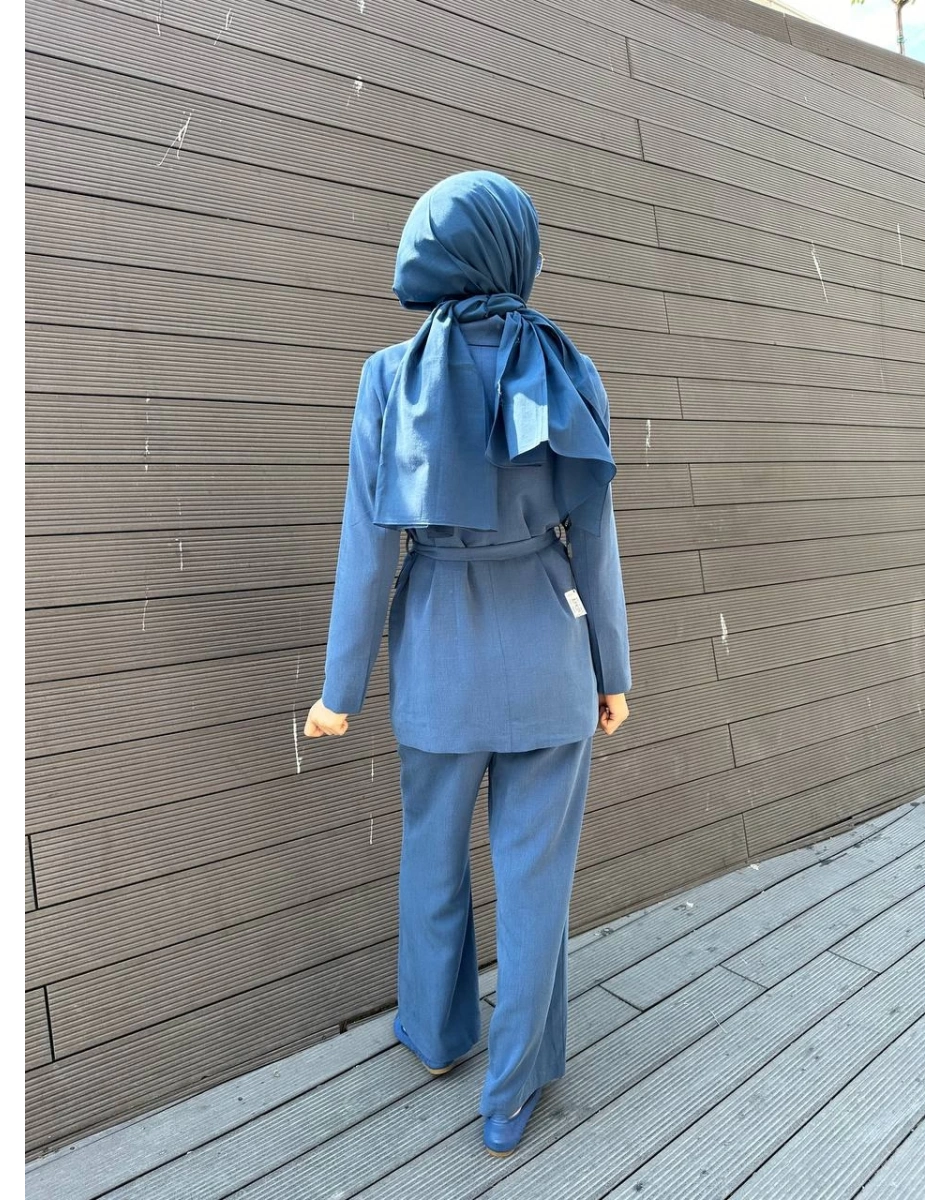 Ghisa 5KGSTKM3902 İndigo Ceketli İkili Takım