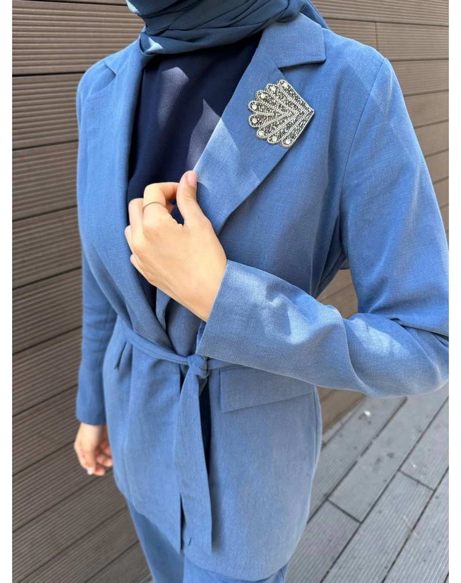 Ghisa 5KGSTKM3902 İndigo Ceketli İkili Takım