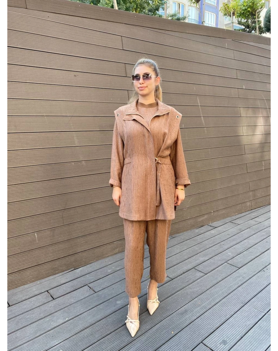 Ghisa 5KGSTKM3946 Camel Üçlü Takım