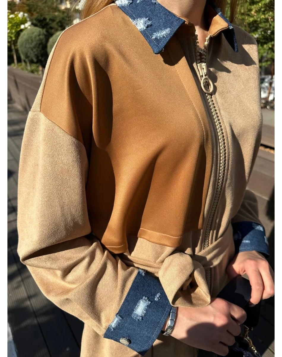 Ghisa 5KGSTKM3964 Camel Detaylı İkili Takım