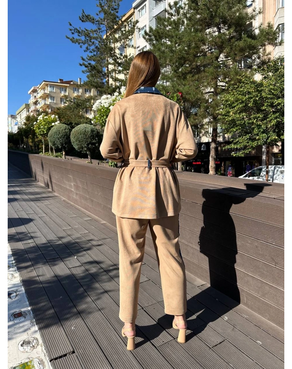 Ghisa 5KGSTKM3964 Camel Detaylı İkili Takım