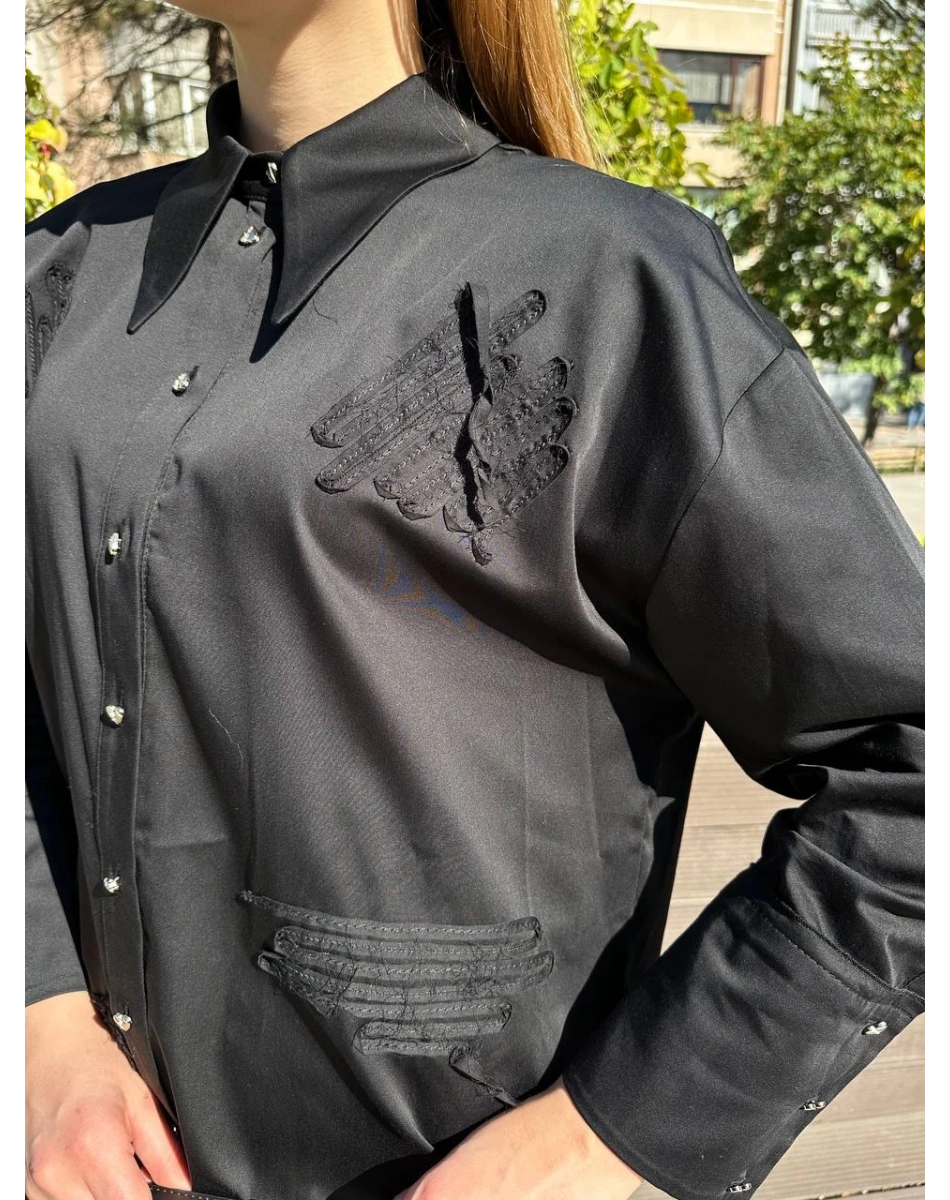 Ghisa 5KGSTNK4673 Siyah Gömlek Tunik