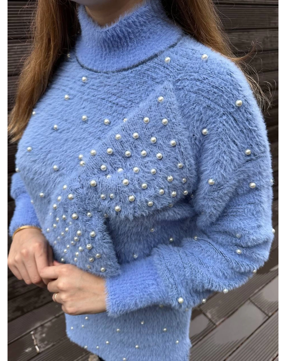 Ghisa 5KGSTNK4750 Mavi İncili Fiyonk Detaylı Tunik