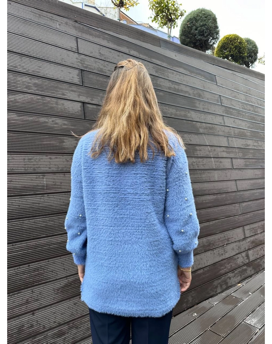 Ghisa 5KGSTNK4750 Mavi İncili Fiyonk Detaylı Tunik