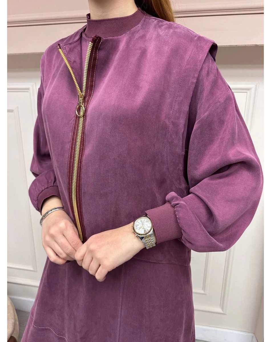 Ghisa 5KGTKM4808 Mürdüm Yelekli Elbise