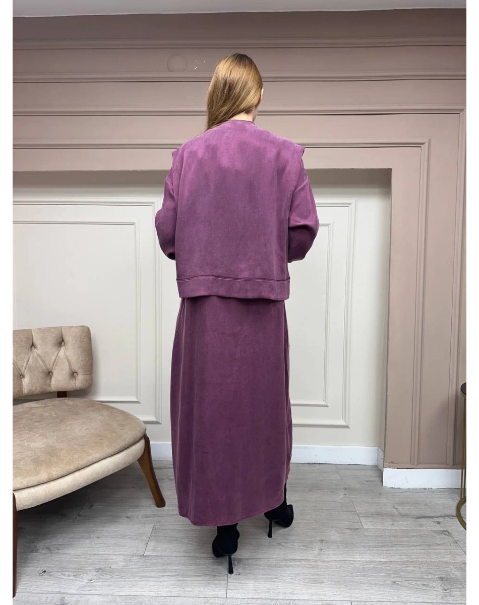 Ghisa 5KGTKM4808 Mürdüm Yelekli Elbise