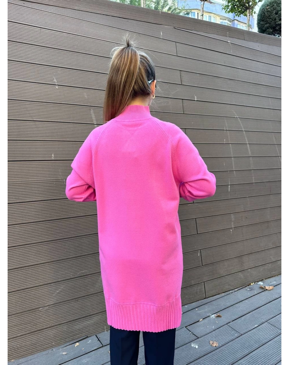 Ghisa 5KOBTNK4391 Pembe Yakası Taşlı Triko Tunik