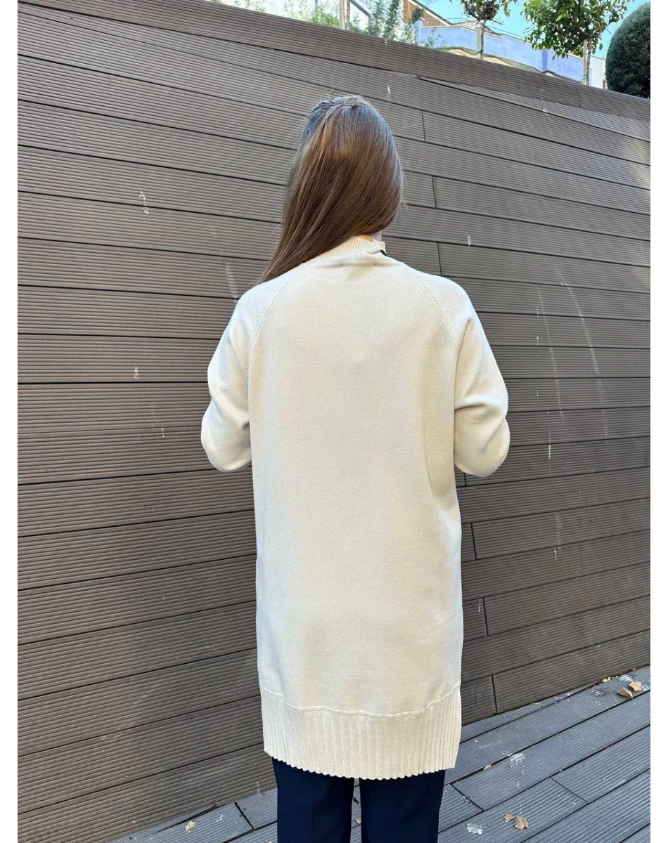 Ghisa 5KOBTNK4391 Taş Yakası Taşlı Triko Tunik