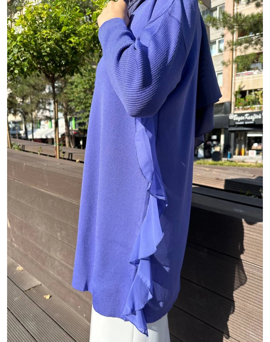 Ghisa 5KOBTNK4689 Leylak Tül Detaylı Merserize Tunik