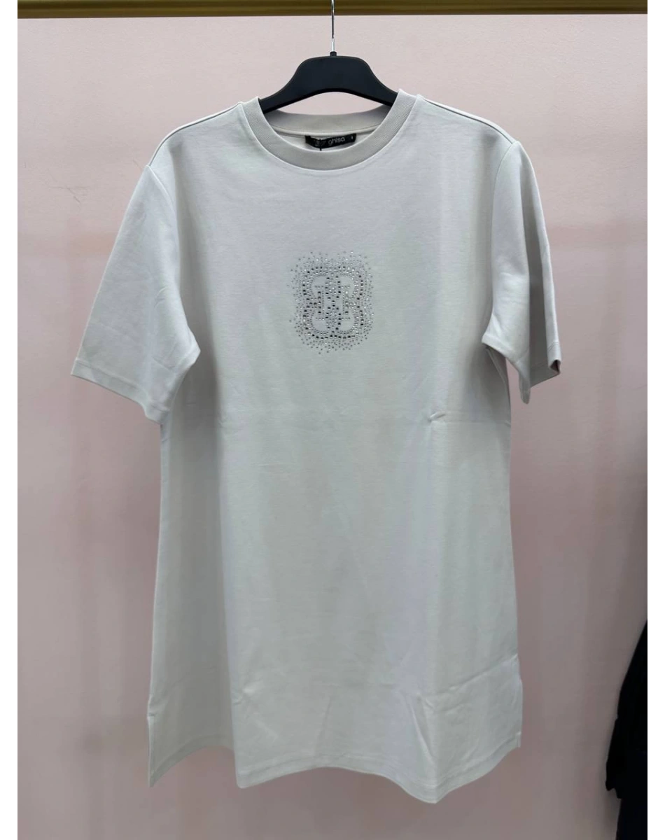 Ghisa GSBASIC4972 Taş Önü Taşlı Kısa Kollu Tişört