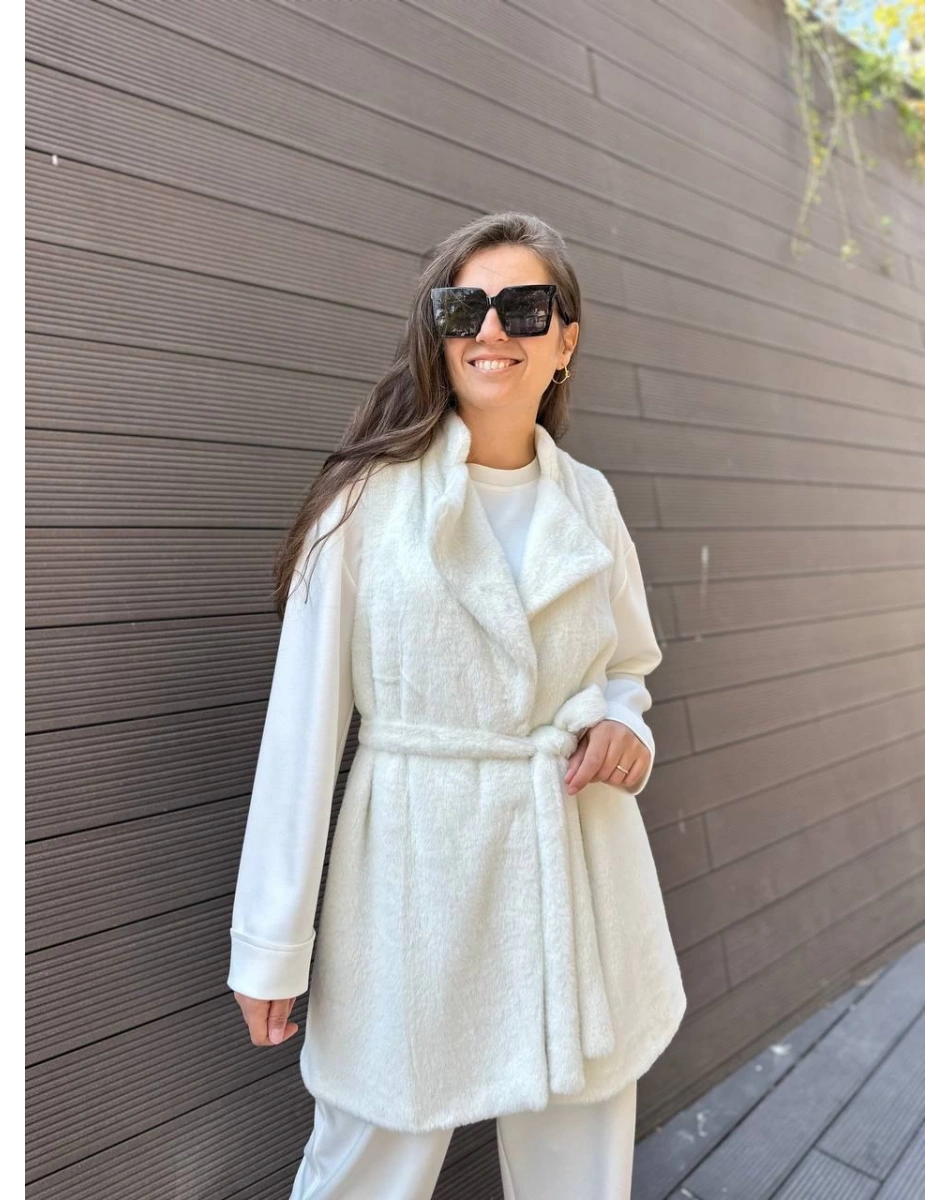 Heddy & Nurcan Çetin 24254 Ekru Yelek