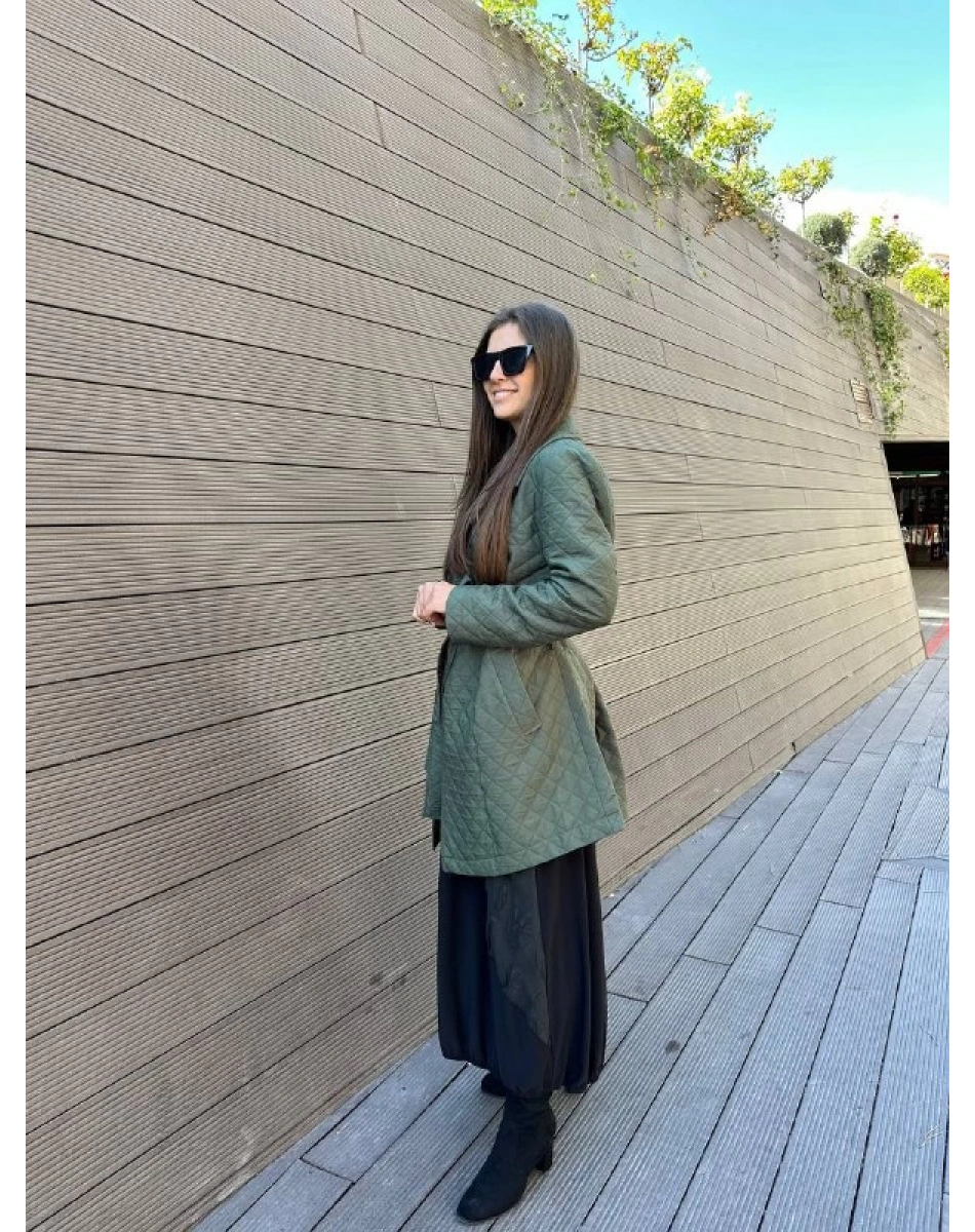 Heddy & Nurcan Çetin 24704 Haki Bağlamalı Kısa Ceket