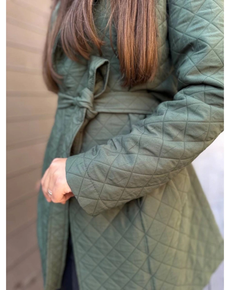 Heddy & Nurcan Çetin 24704 Haki Bağlamalı Kısa Ceket