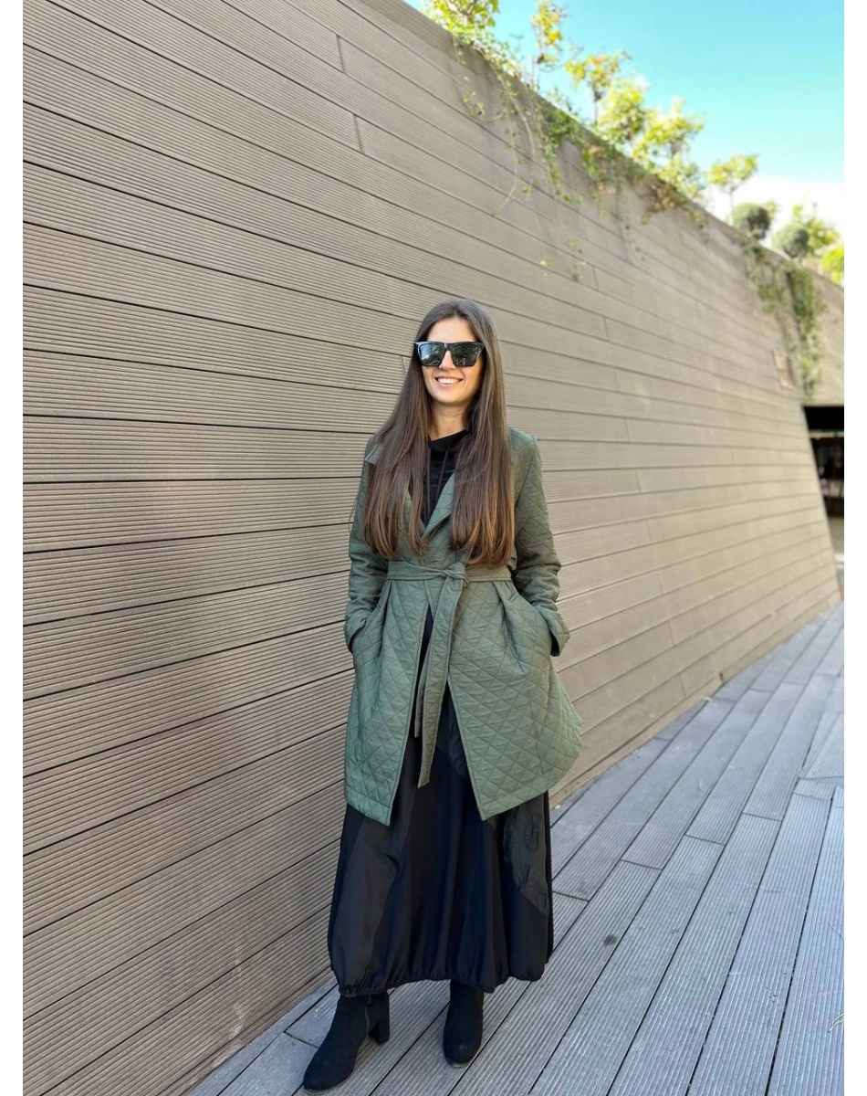 Heddy & Nurcan Çetin 24704 Haki Bağlamalı Kısa Ceket