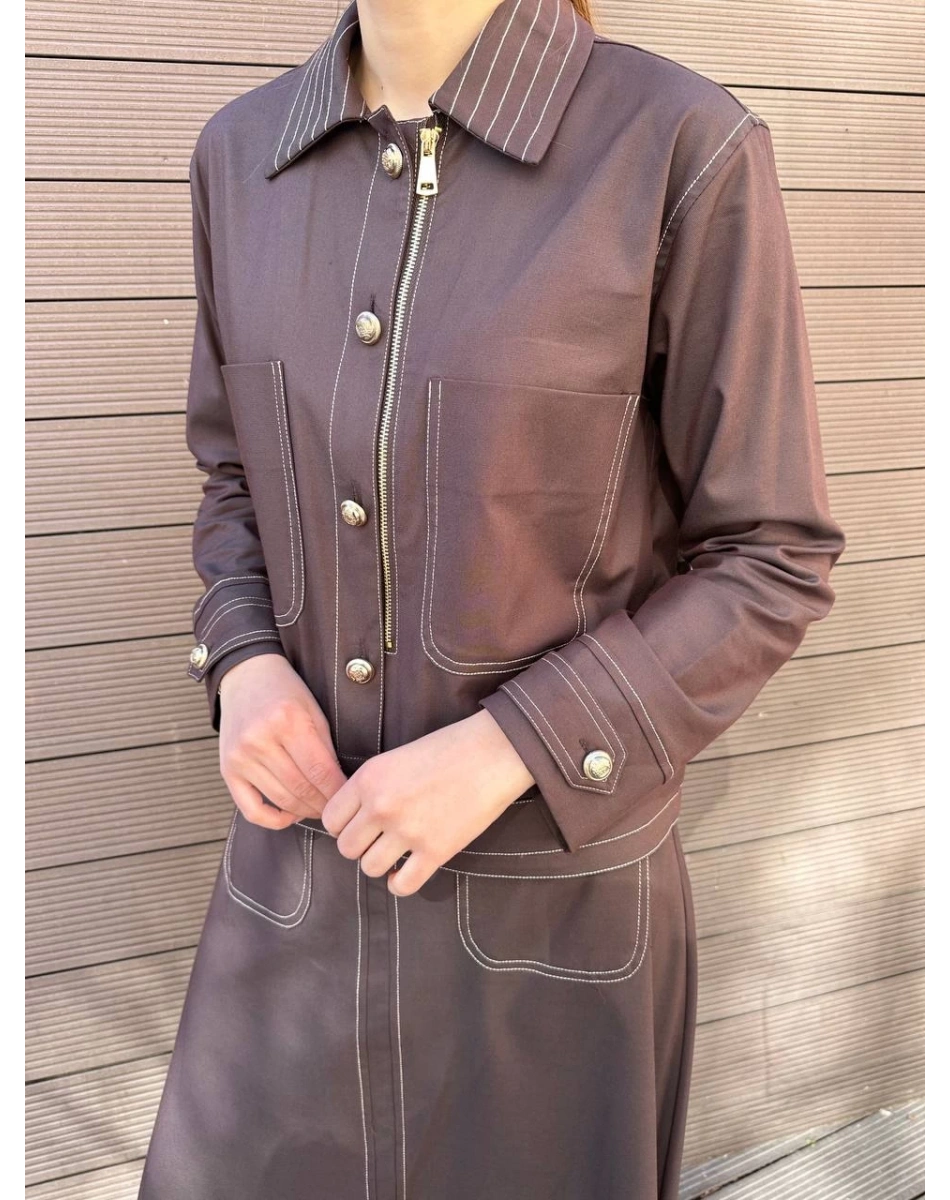 Hilay HLY0125Y101.005 Kahverengi Amara Etekli Takım