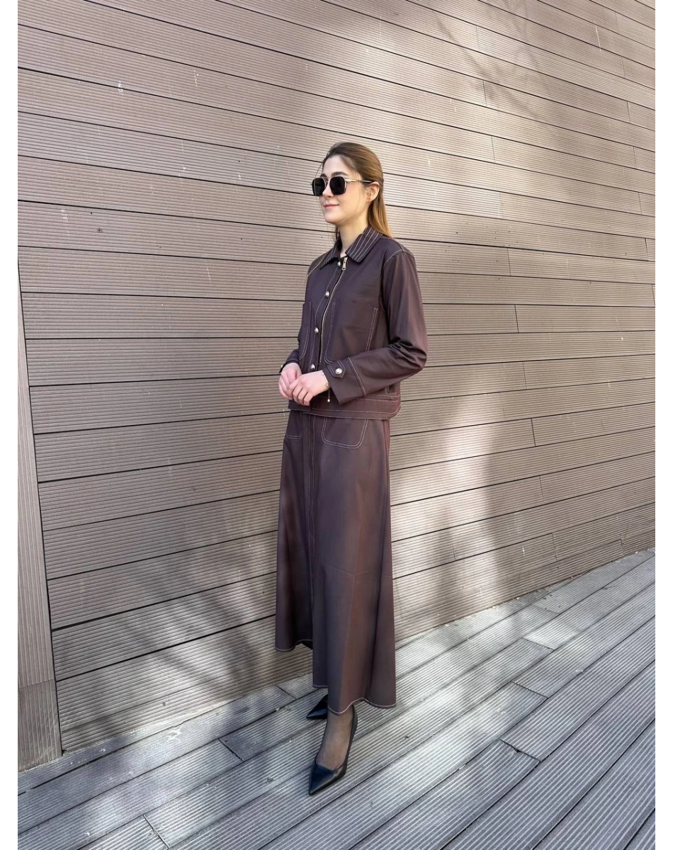 Hilay HLY0125Y101.005 Kahverengi Amara Etekli Takım