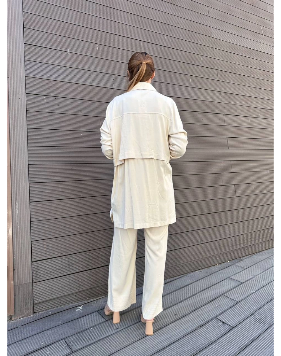 Hilay HLY0125Y101.007 Bej Anita Pantolonlu Takım