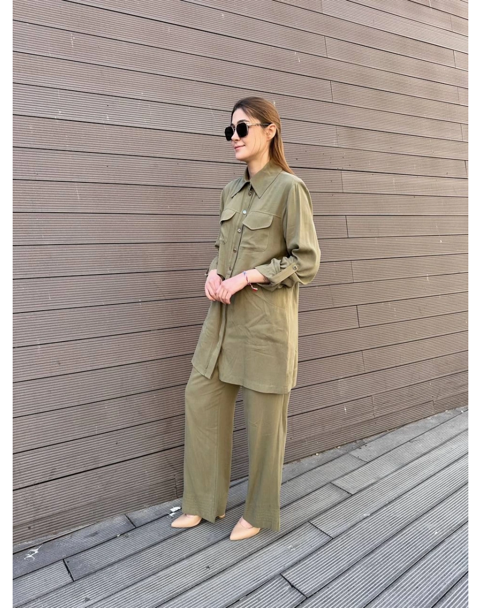 Hilay HLY0125Y101.007 Haki Anita Pantolonlu Takım