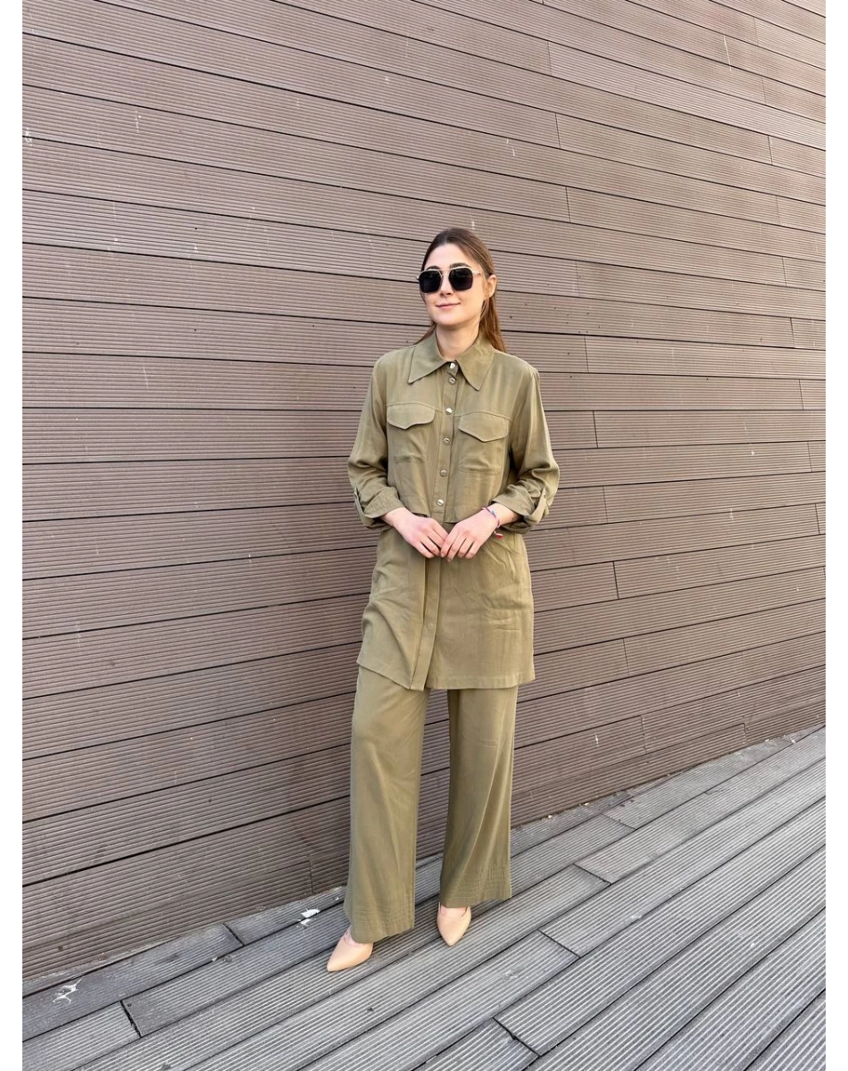 Hilay HLY0125Y101.007 Haki Anita Pantolonlu Takım