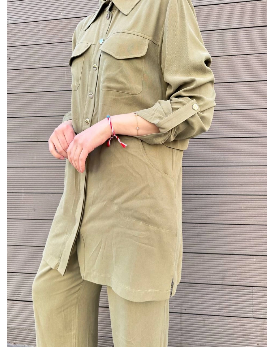 Hilay HLY0125Y101.007 Haki Anita Pantolonlu Takım