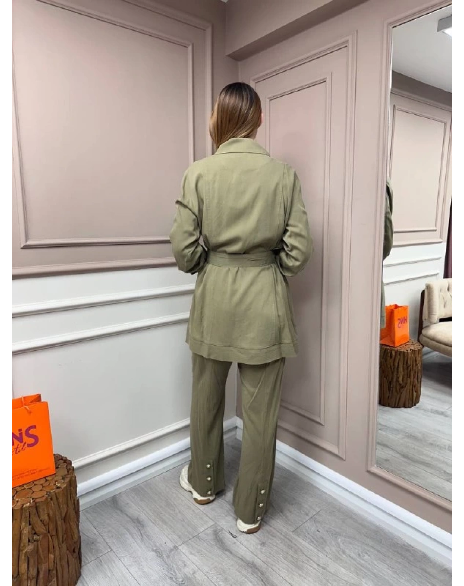 Hilay HLY0125Y101.010 Haki Aleksa Pantolonlu Takım