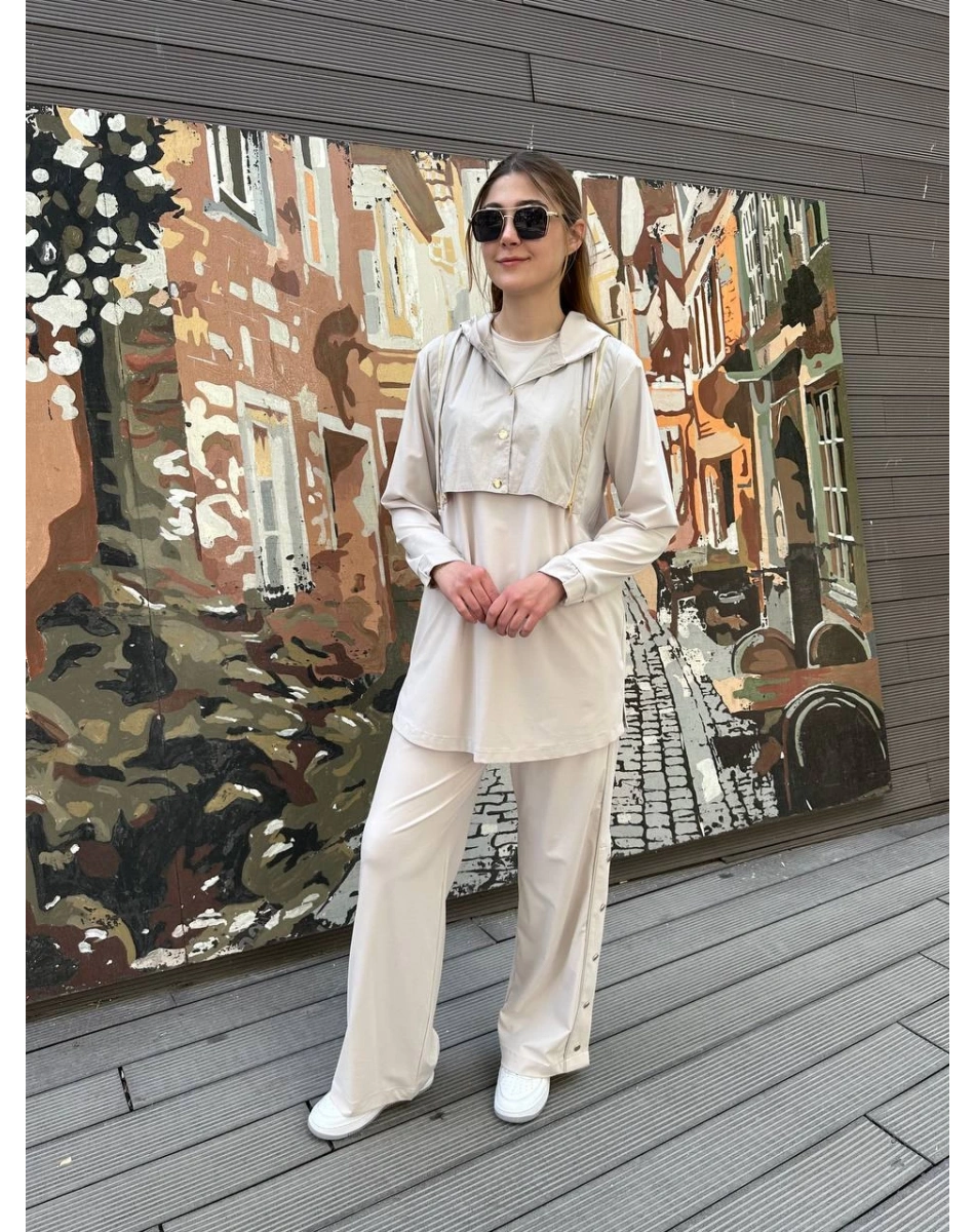 Hilay HLY0125Y101.019 Bej Latina Pantolonlu Takım